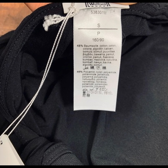 NWT Wolford Cutout Collared Bodysuit Black S/8-10 - Picture 5 of 7